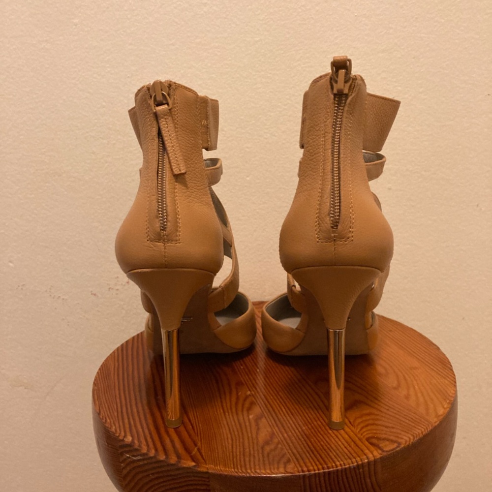 Pour La Victoire Zanie Tan Caged Heels - Picture 5 of 7